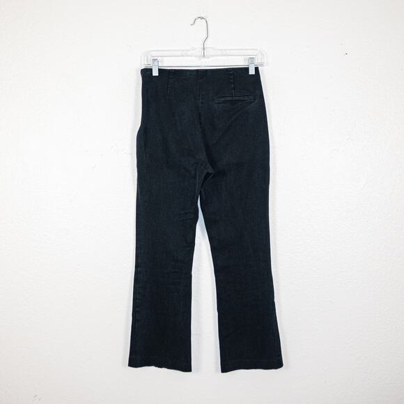 Sezane Women's Ciara Trousers High-Rise Flared Legs in Black sz 36 - Picture 9 of 13